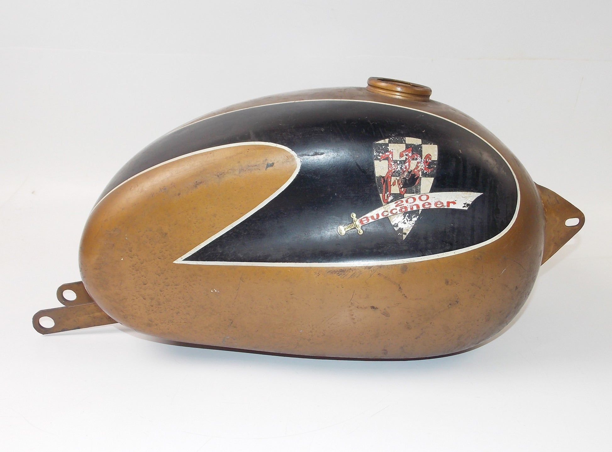 1960 J-Be BUCCANEER 200 SACHS FUEL GAS PETROL TANK BROWN BLACK - MotoRaider