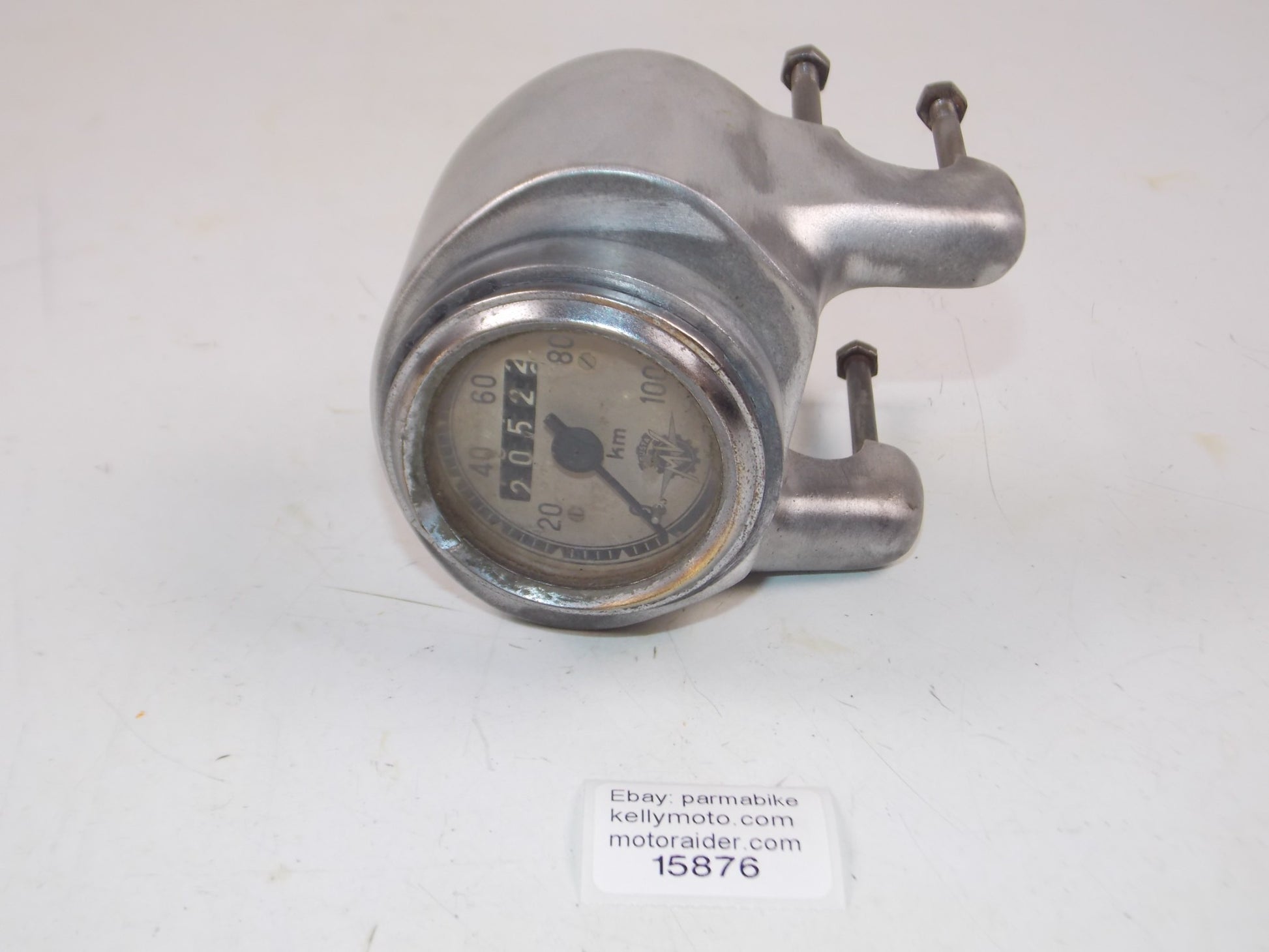 1953-1956 MV AGUSTA PULLMAN 125 SPEEDOMETER GAUGE IN KM + MOUNT VINTAGE ITALY - MotoRaider