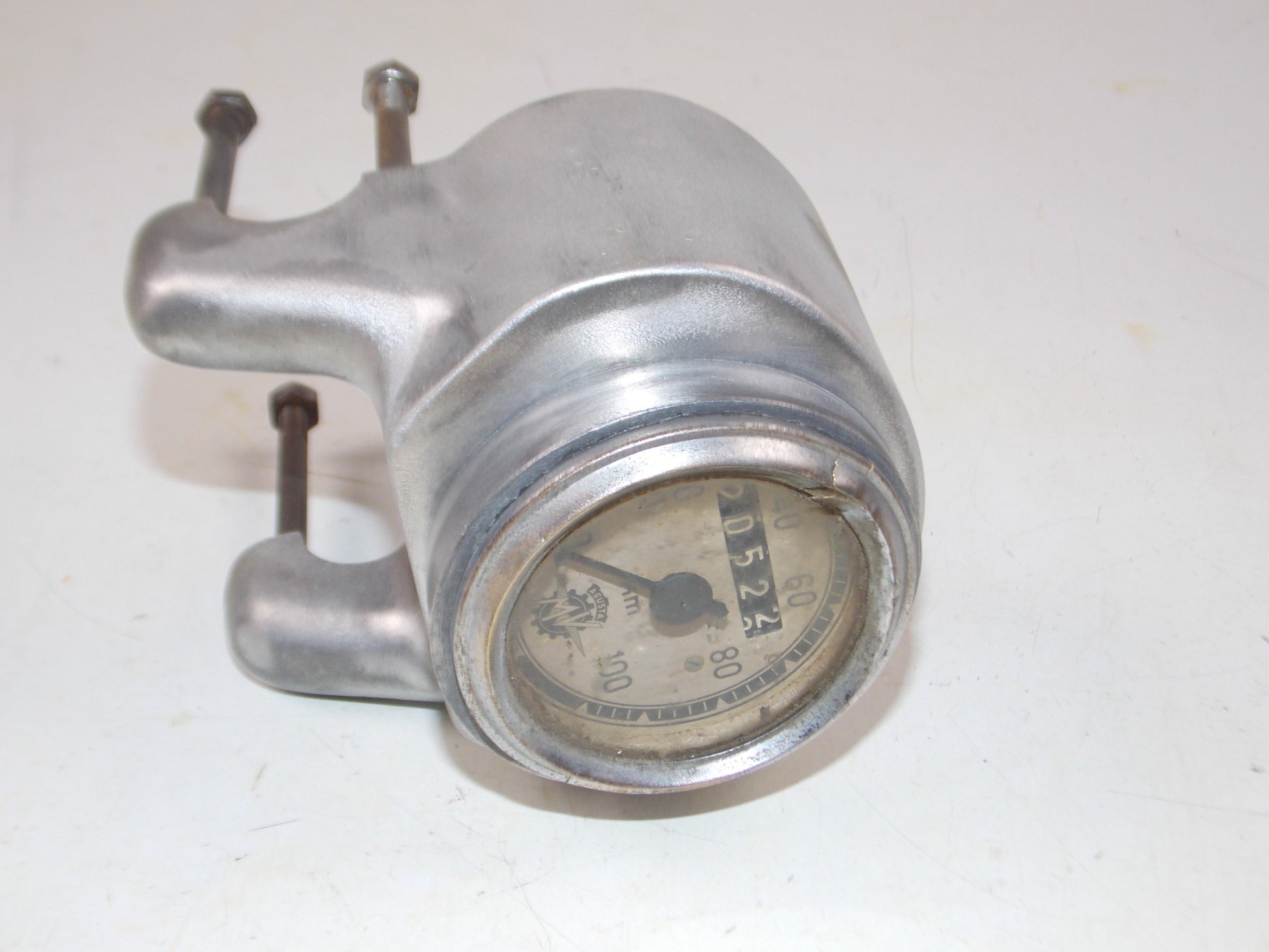 1953-1956 MV AGUSTA PULLMAN 125 SPEEDOMETER GAUGE IN KM + MOUNT VINTAGE ITALY - MotoRaider