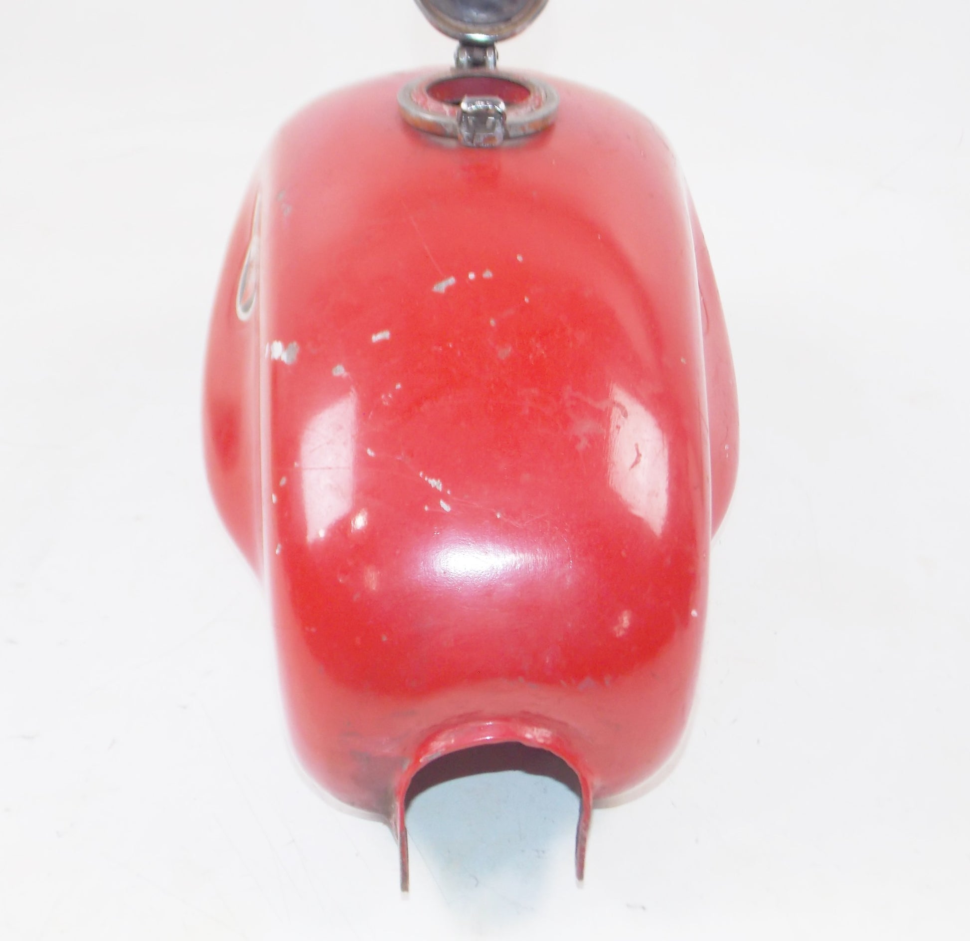 1959 GILERA GIUBILEO 98cc FUEL PETROL GAS TANK + CAP RED VINTAGE ITALY - MotoRaider