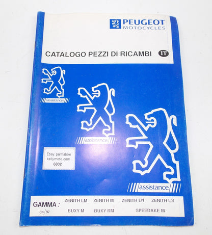 04/1997 PEUGEOT SCOOTER ZENITH BUXY SPEEDAKE PARTS CATALOG MANUAL BOOK ITALIAN - MotoRaider