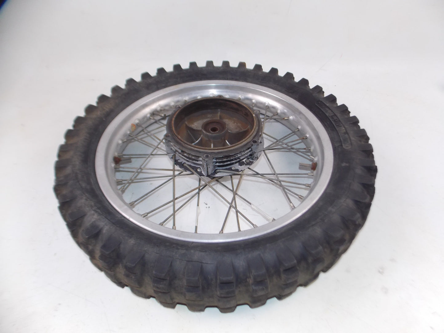 18" REAR WHEEL 1974 HUSQVARNA WR400 400WR DID RIM TIRE HUB SPOKES VINTAGE - MotoRaider