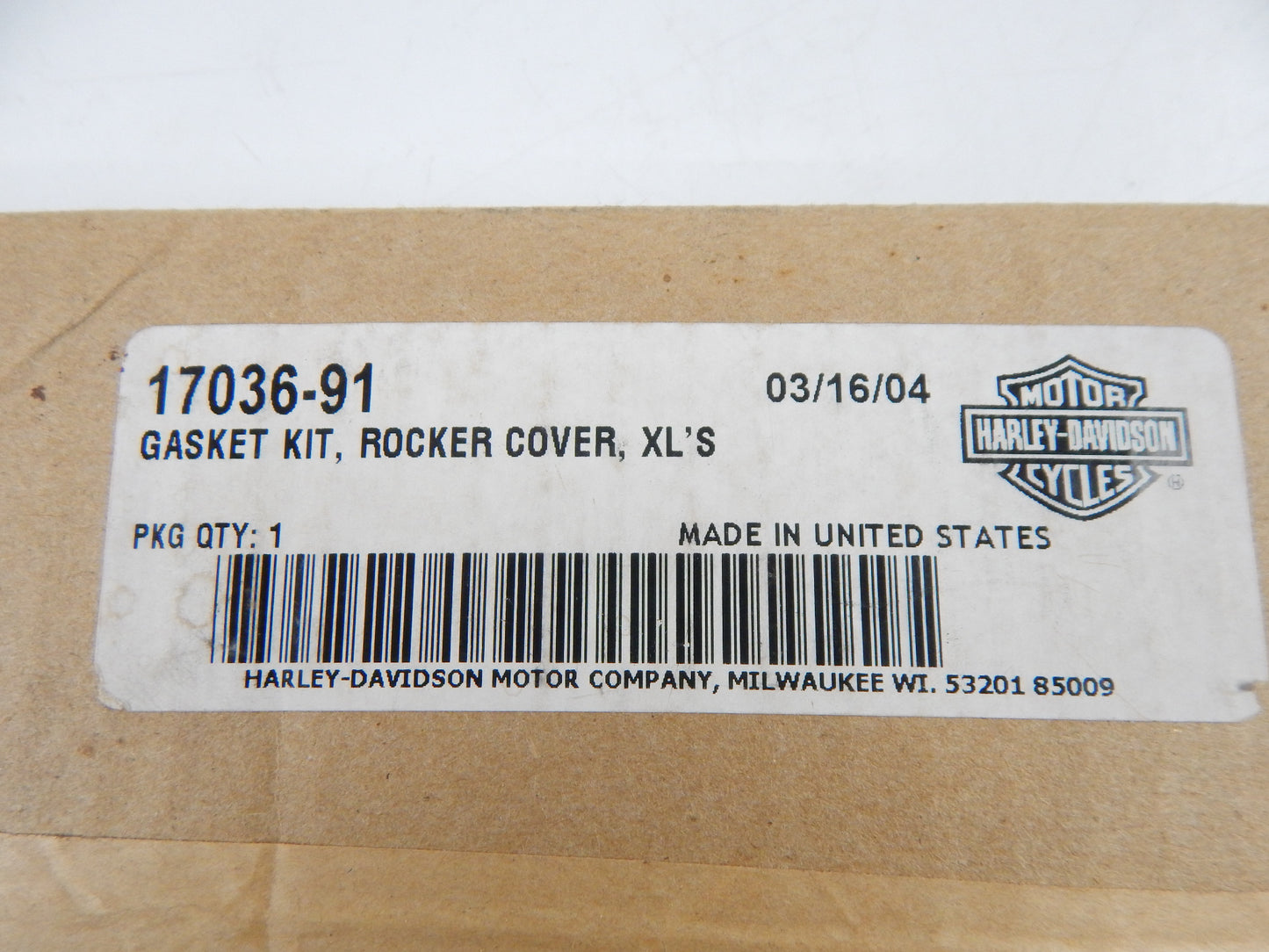 17036-91 ROCKER BOX COVER GASKET KIT XL'S HARLEY DAVIDSON 1996-2002 XL1200C/S - MotoRaider