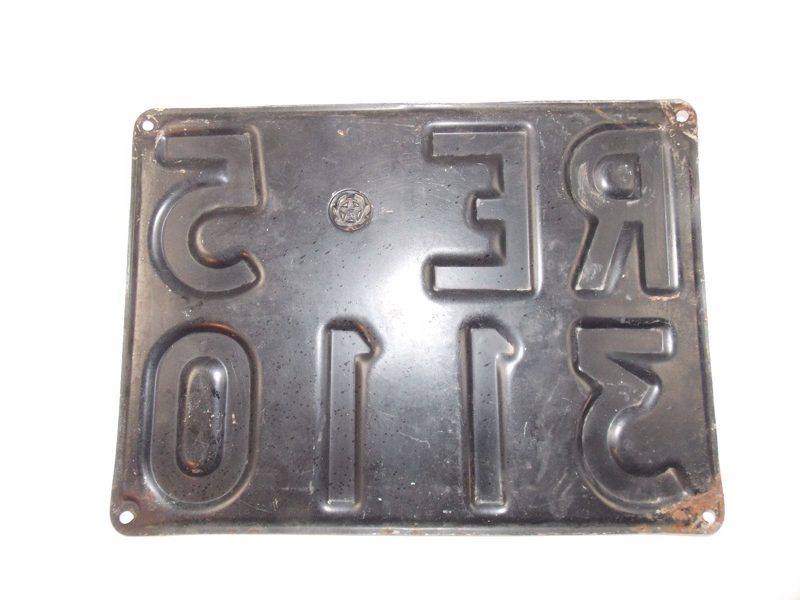 1950's VINTAGE ITALIAN STEEL LICENSE PLATE FRONT REAR FERRARI ALFA PORSCHE FIAT - MotoRaider