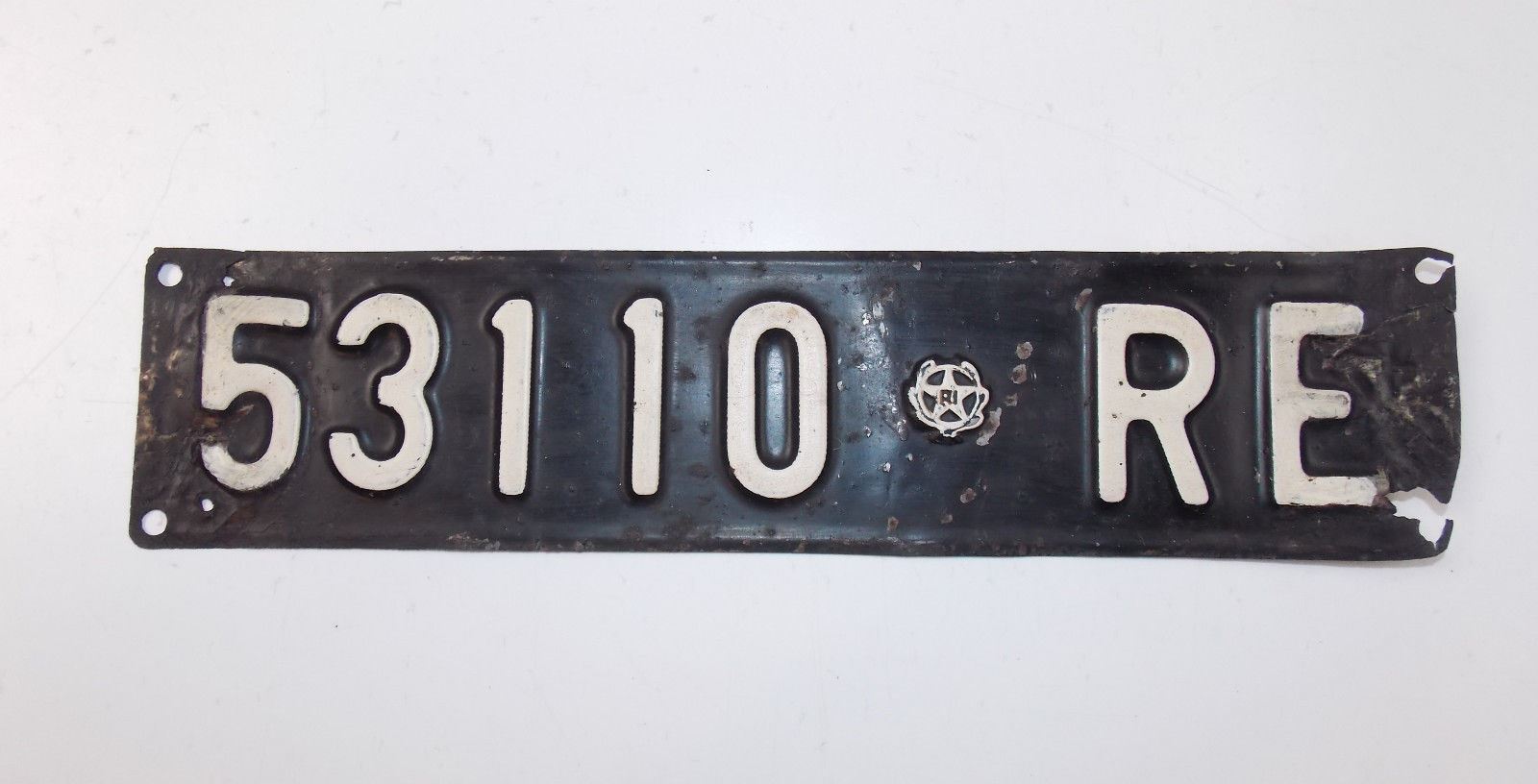 1950's VINTAGE ITALIAN STEEL LICENSE PLATE FRONT REAR FERRARI ALFA PORSCHE FIAT - MotoRaider