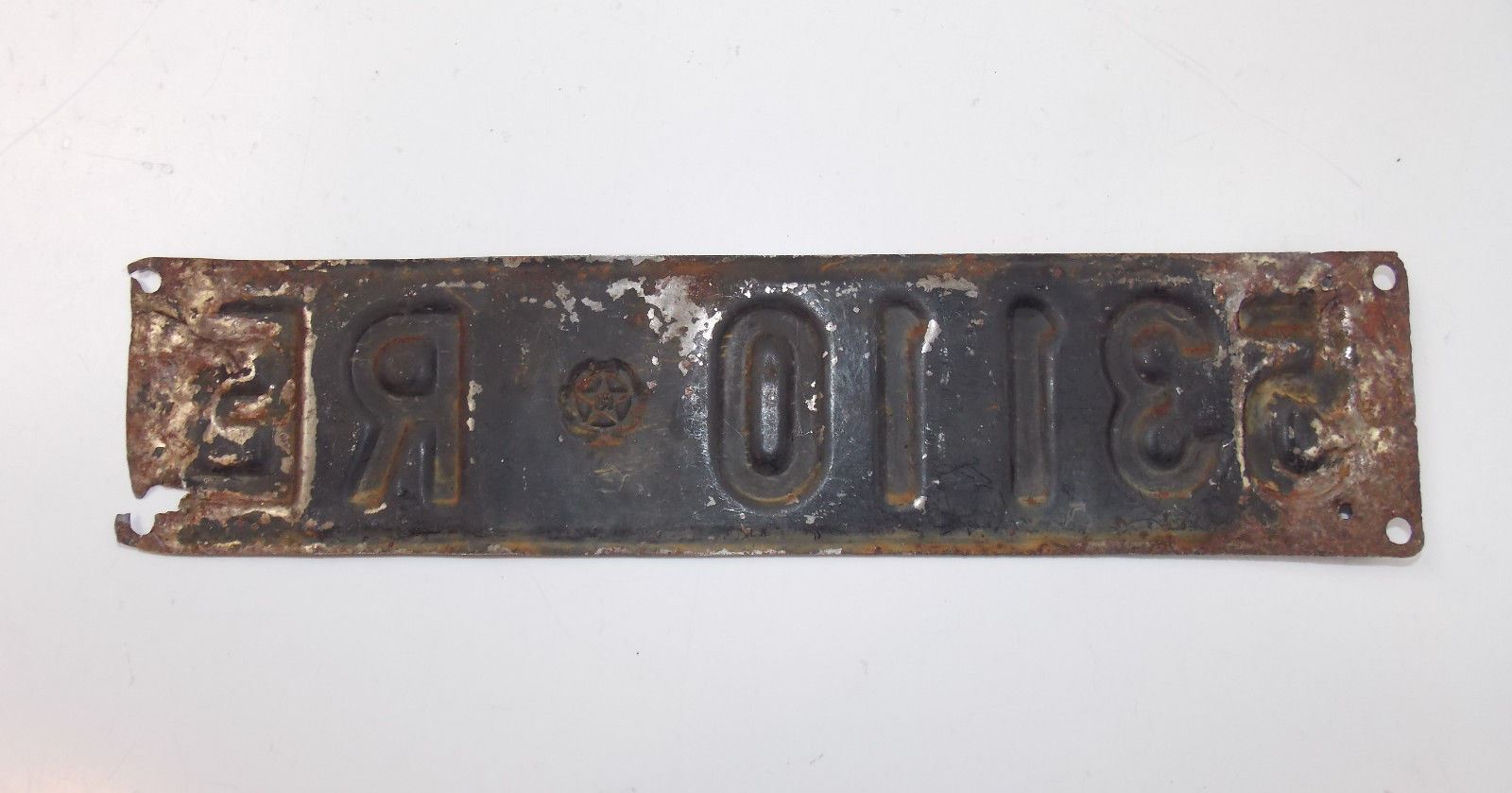 1950's VINTAGE ITALIAN STEEL LICENSE PLATE FRONT REAR FERRARI ALFA PORSCHE FIAT - MotoRaider