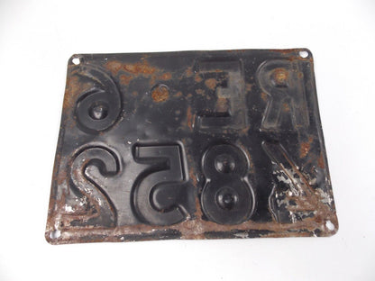 1950's VINTAGE ITALIAN STEEL RR LICENSE PLATE FRONT REAR FERRARI PORSCHE LANCIA - MotoRaider