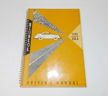 1957 PORSCHE 356-A DRIVER OWNER MANUAL USA DEALER LIST BOOK MANUAL POUCH HOLDER - MotoRaider