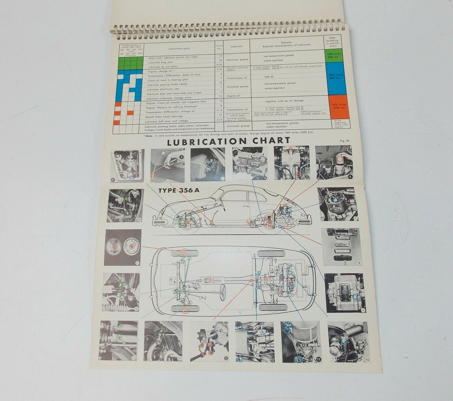 1957 PORSCHE 356-A DRIVER OWNER MANUAL USA DEALER LIST BOOK MANUAL POUCH HOLDER - MotoRaider