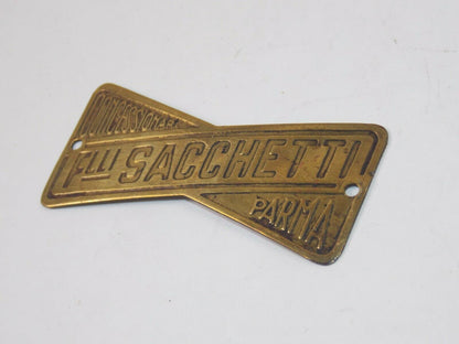 1940's PARMA ITALY MOTORCYCLE DEALER METAL PLAQUE PLATE VINTAGE 25X56mm GUZZI - MotoRaider