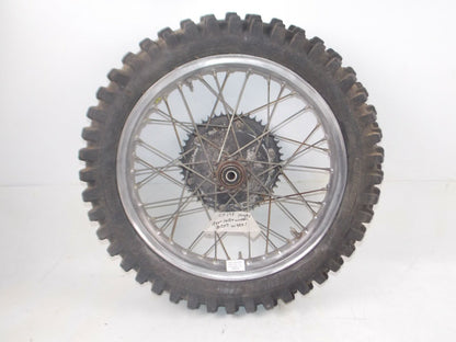 18" REAR WHEEL HUB TIRE AKRONT RIM SPOKES SPROCKET 1975 HUSQVARNA CR175 CR 175 - MotoRaider