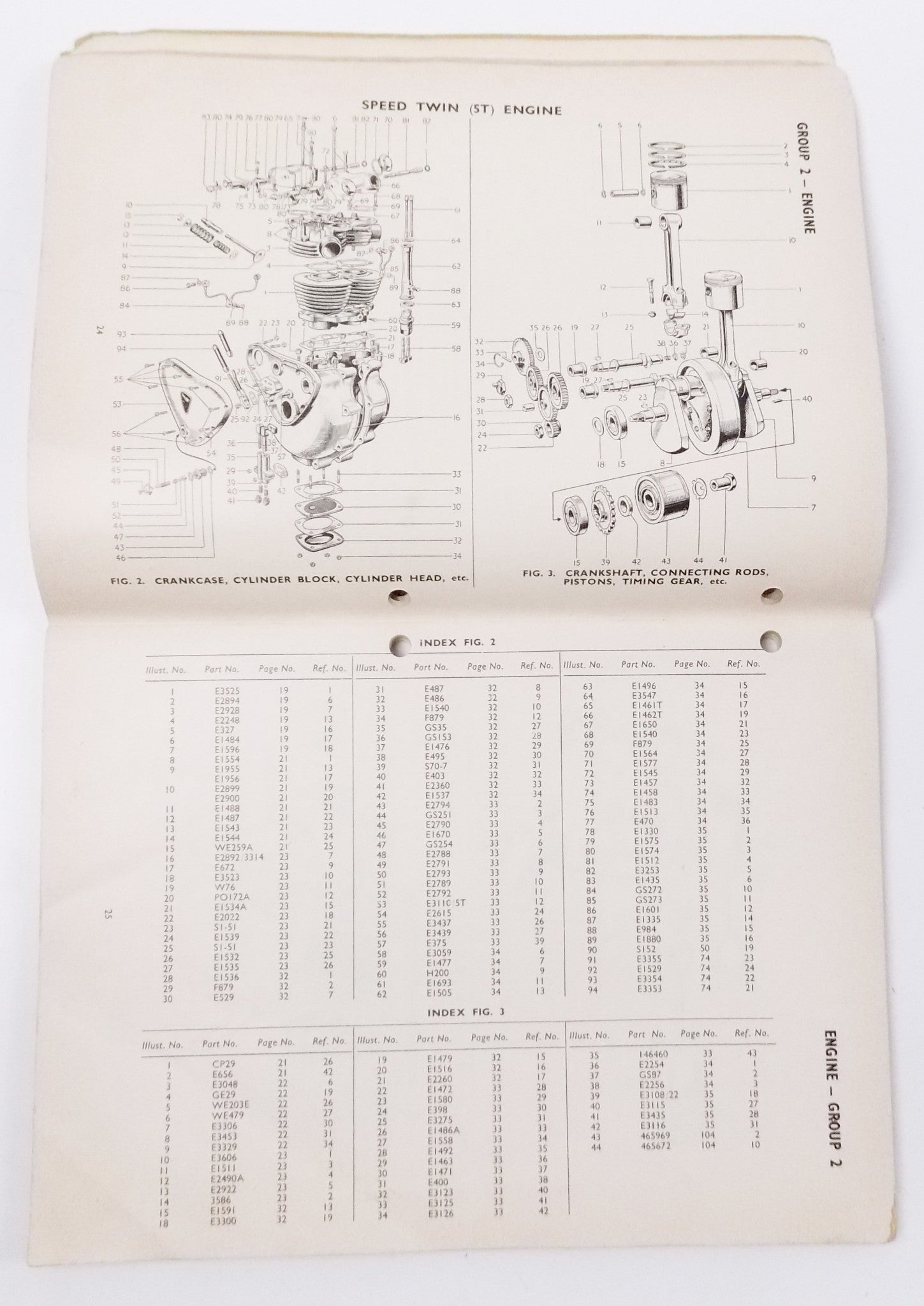 1956 REPLACEMENT PARTS LIST TRIUMPH 5T 6T T100 T110 TR5 TR6 FROM ENGINE No 70930 - MotoRaider