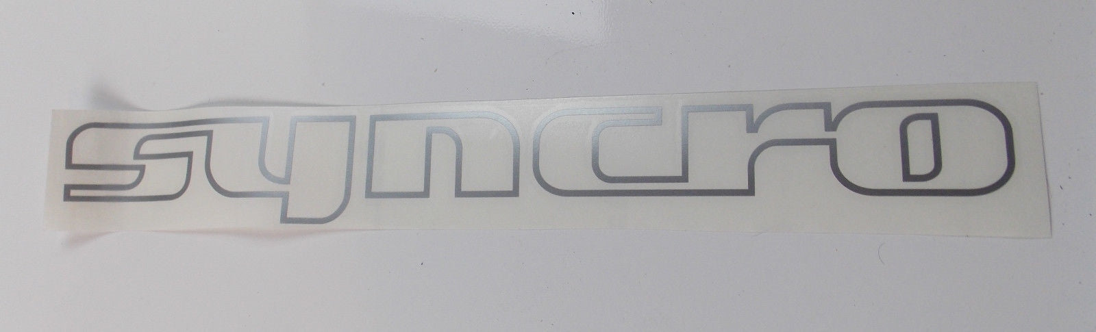 "SYNCRO" STICKER DECAL SILVER 1980'S VOLKSWAGEN VW WESTFALIA VANAGON VAN CAMPER - MotoRaider