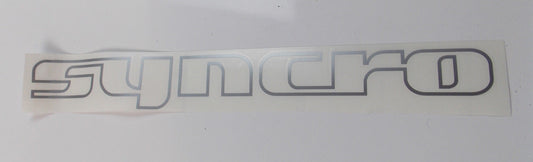 "SYNCRO" STICKER DECAL SILVER 1980'S VOLKSWAGEN VW WESTFALIA VANAGON VAN CAMPER - MotoRaider