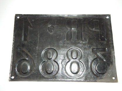 1940's PARMA ITALY METAL LICENSE PLATE REAR FIAT ALFA LANCIA 215x315mm VETERAN - MotoRaider