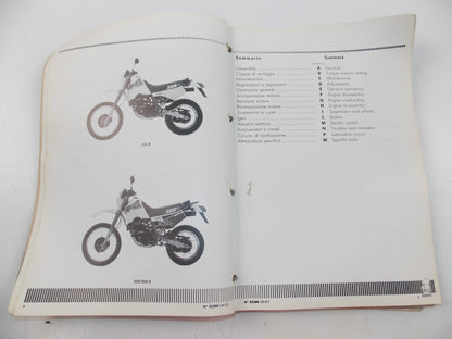 06/1987 WORKSHOP MANUAL CAGIVA T4-350R-E T4-500/E ITALIAN ENGLISH GERMAN FRENCH - MotoRaider