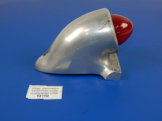 1960's ALUMINUM REAR FENDER TAIL LIGHT VINTAGE MOTORCYCLES OSSA TRIUMPH BSA BMW - MotoRaider