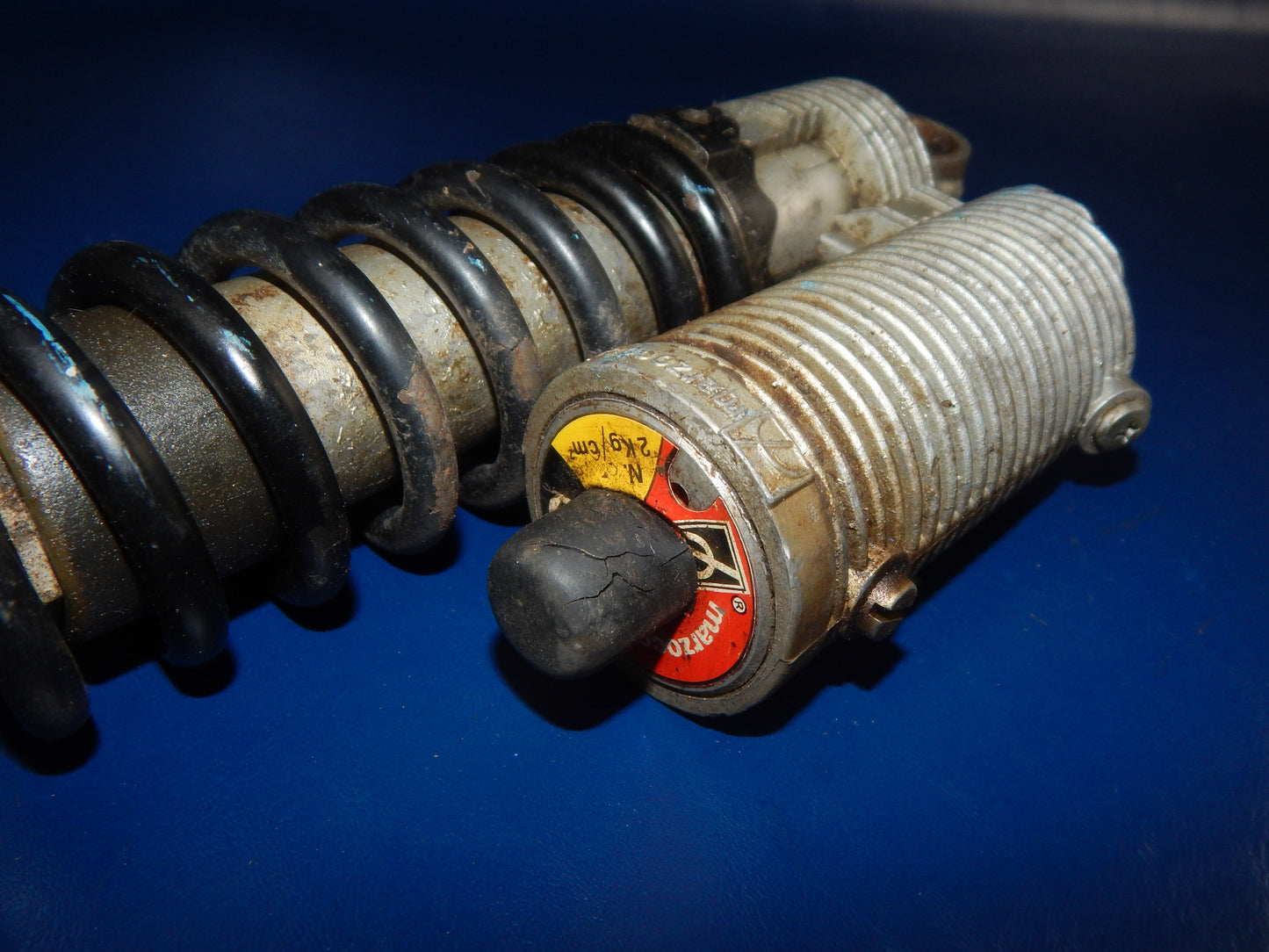 1 VINTAGE MOTORCYCLE MARZOCCHI REAR GAS SHOCKS SUSPENSION L=13.5" KTM SWM CROSS - MotoRaider