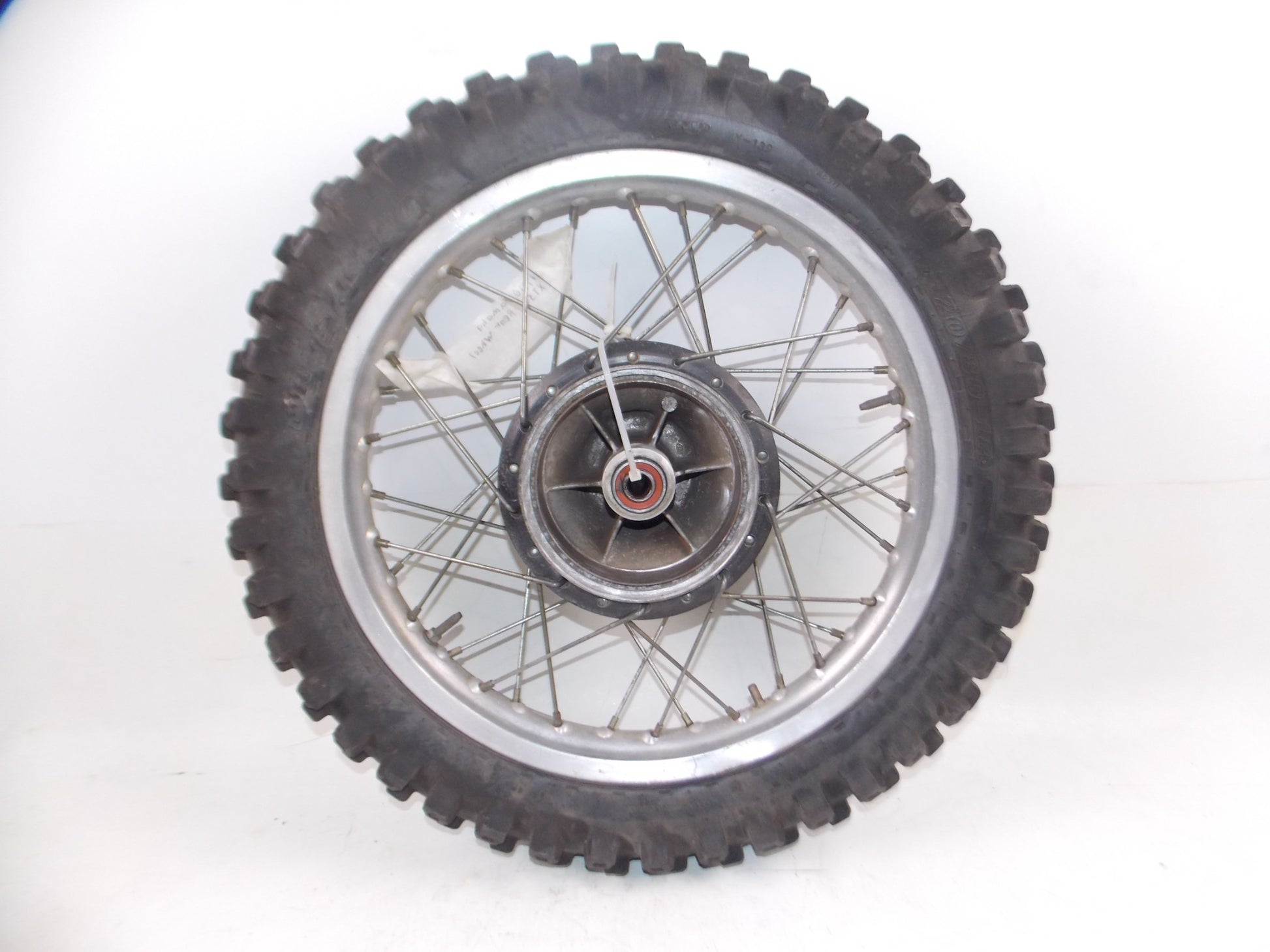 18" REAR WHEEL TIRE RIM HUB SPOKE 1980 YAMAHA XT500 VINTAGE THUMPER SCRMBLER - MotoRaider