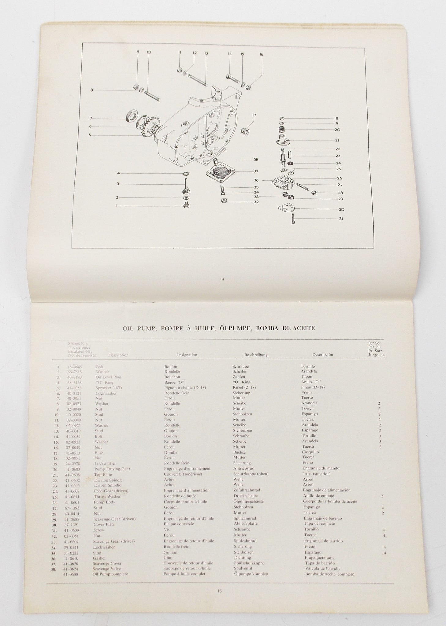 1960's BSA MODEL B44 VICTOR ENDURO REPLACEMENT PARTS LIST BOOK MANUAL No.00-5127 - MotoRaider