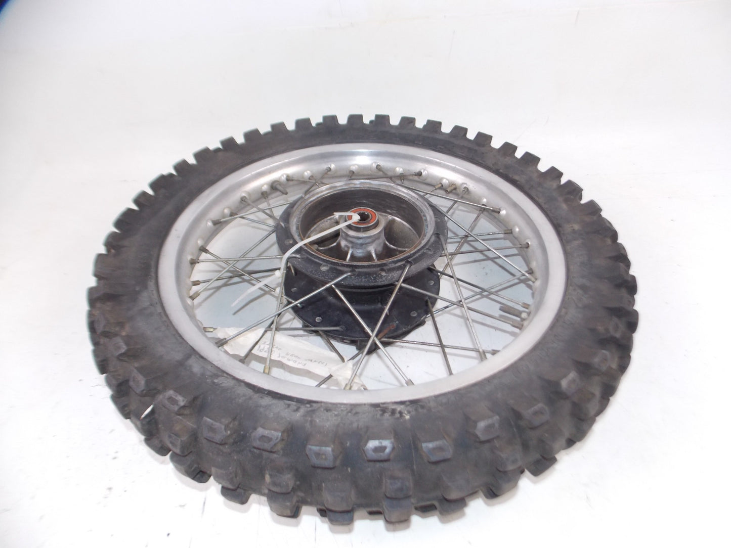 18" REAR WHEEL TIRE RIM HUB SPOKE 1980 YAMAHA XT500 VINTAGE THUMPER SCRMBLER - MotoRaider