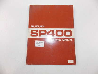 02/1981 SERVICE MANUAL CATALOG MAINTENANCE REPAIR BOOK SUZUKI SP400 ENGLISH - MotoRaider