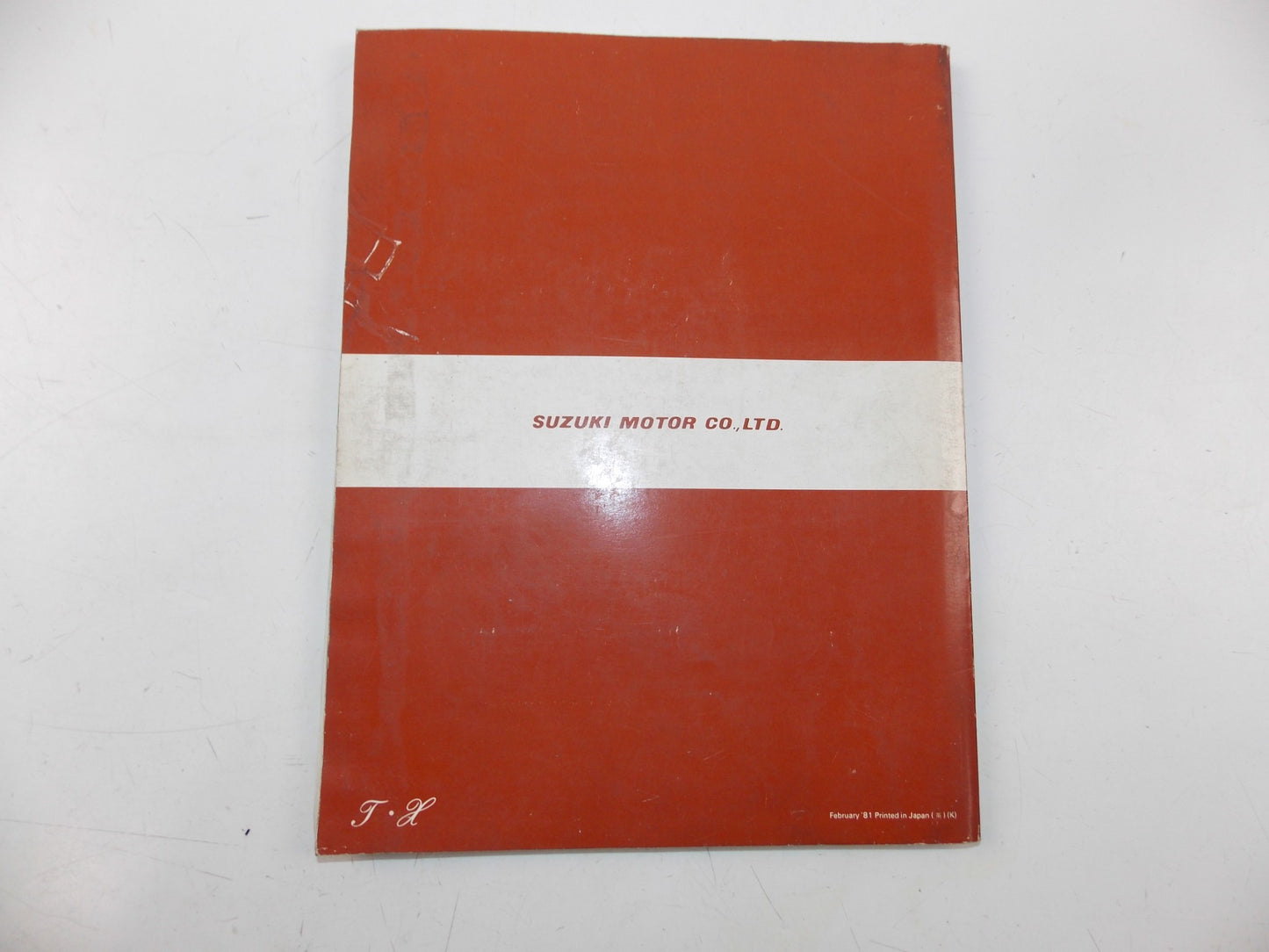 02/1981 SERVICE MANUAL CATALOG MAINTENANCE REPAIR BOOK SUZUKI SP400 ENGLISH - MotoRaider