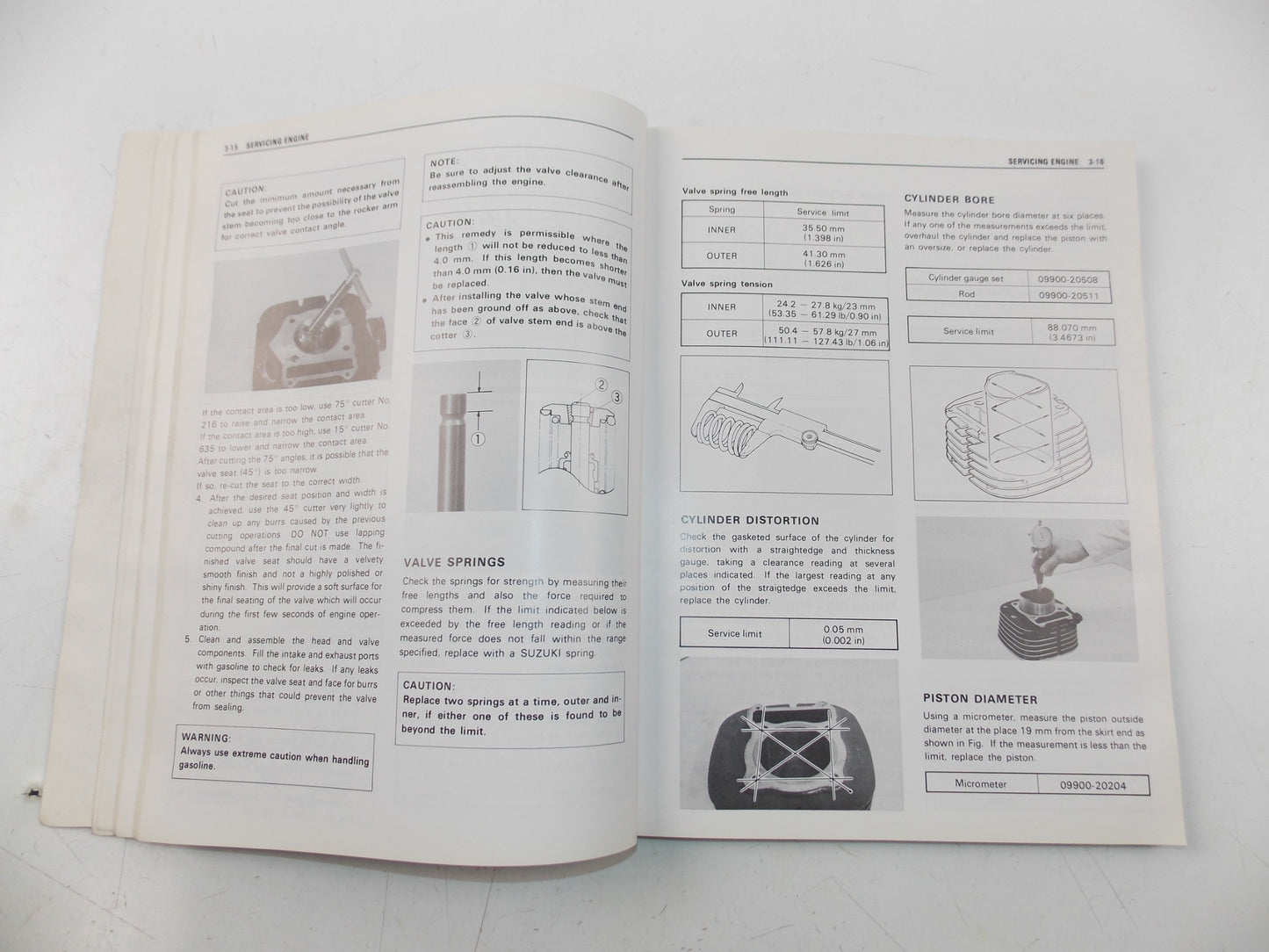 02/1981 SERVICE MANUAL CATALOG MAINTENANCE REPAIR BOOK SUZUKI SP400 ENGLISH - MotoRaider