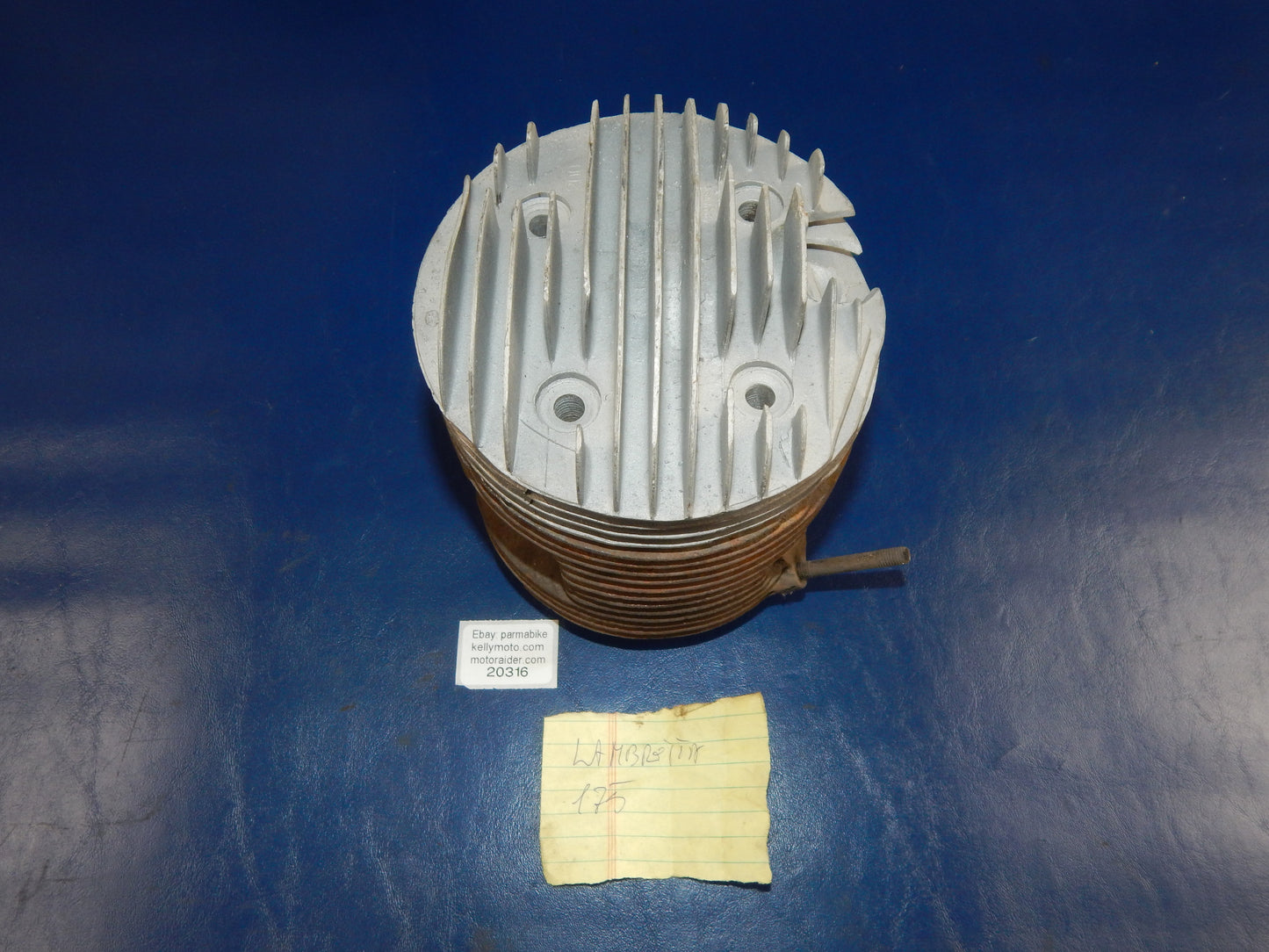 '60s LAMBRETTA 175 200GP CYLINDER HEAD TOP END BORE D=64mm MOTOR ENGINE VINTAGE - MotoRaider