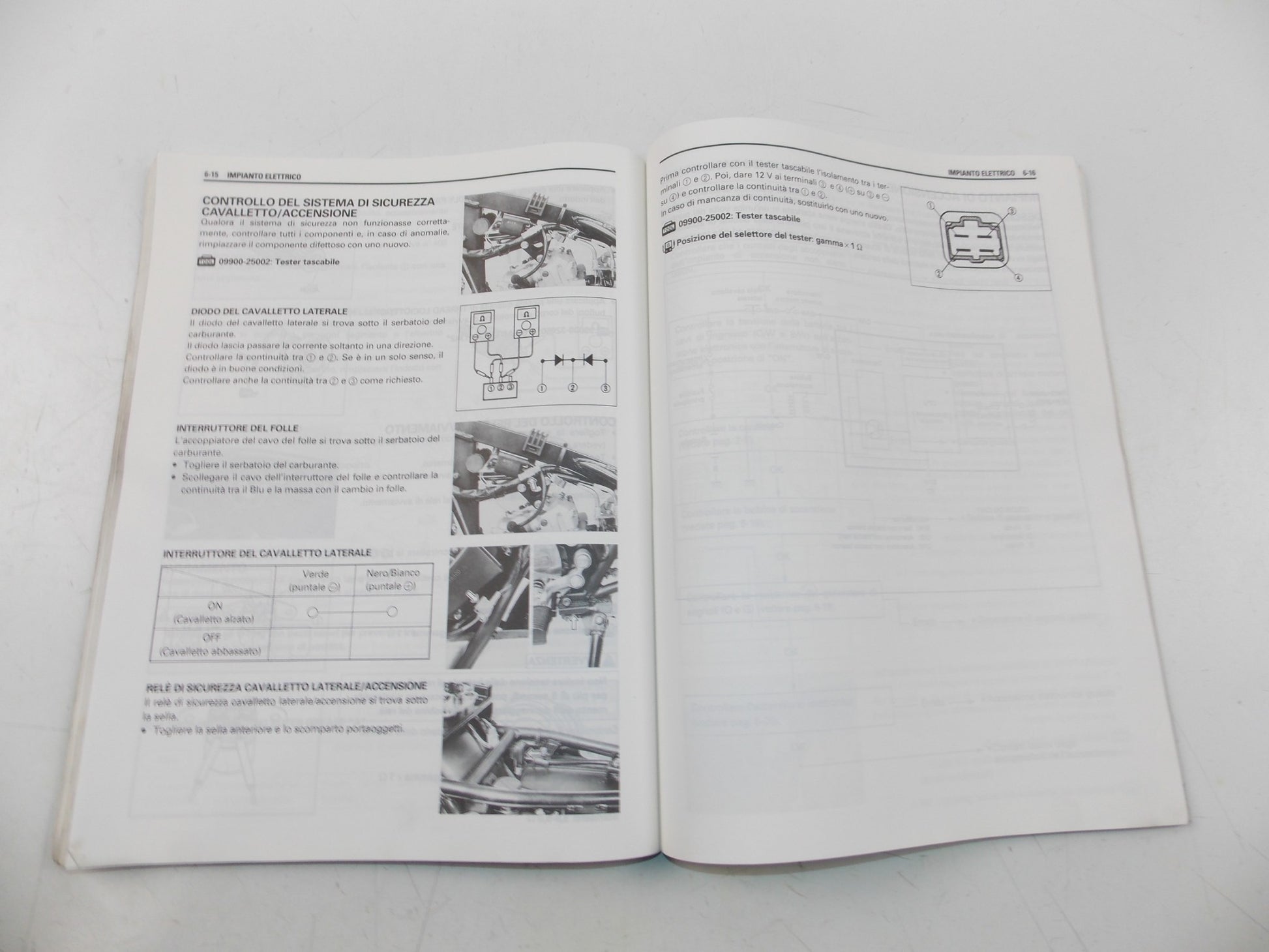 11/1996 SUPPLEMENT SERVICE MANUAL MAINTENANCE BOOK CATALOG SUZUKI TU250X ITALIAN - MotoRaider