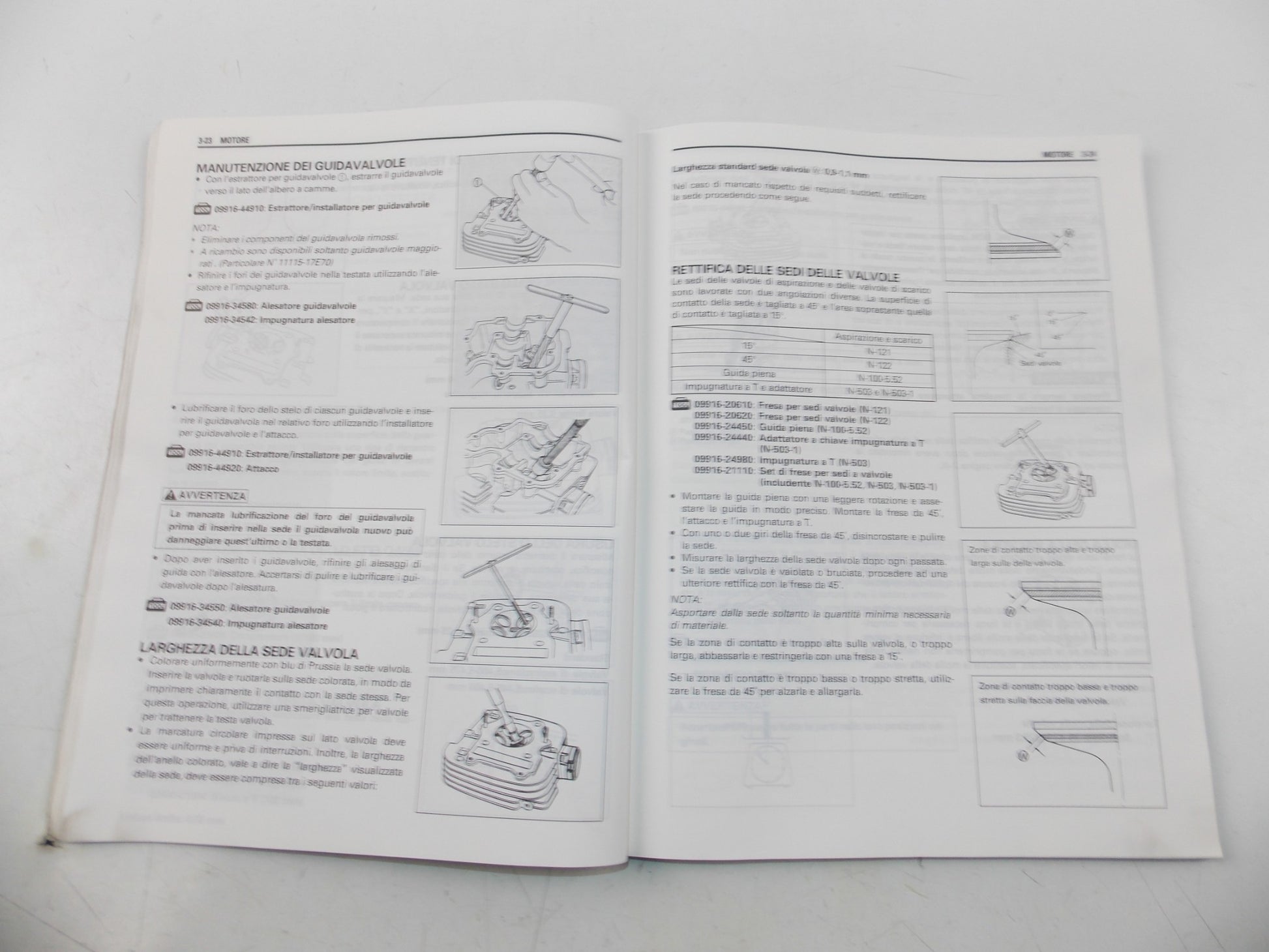 11/1996 SUPPLEMENT SERVICE MANUAL MAINTENANCE BOOK CATALOG SUZUKI TU250X ITALIAN - MotoRaider