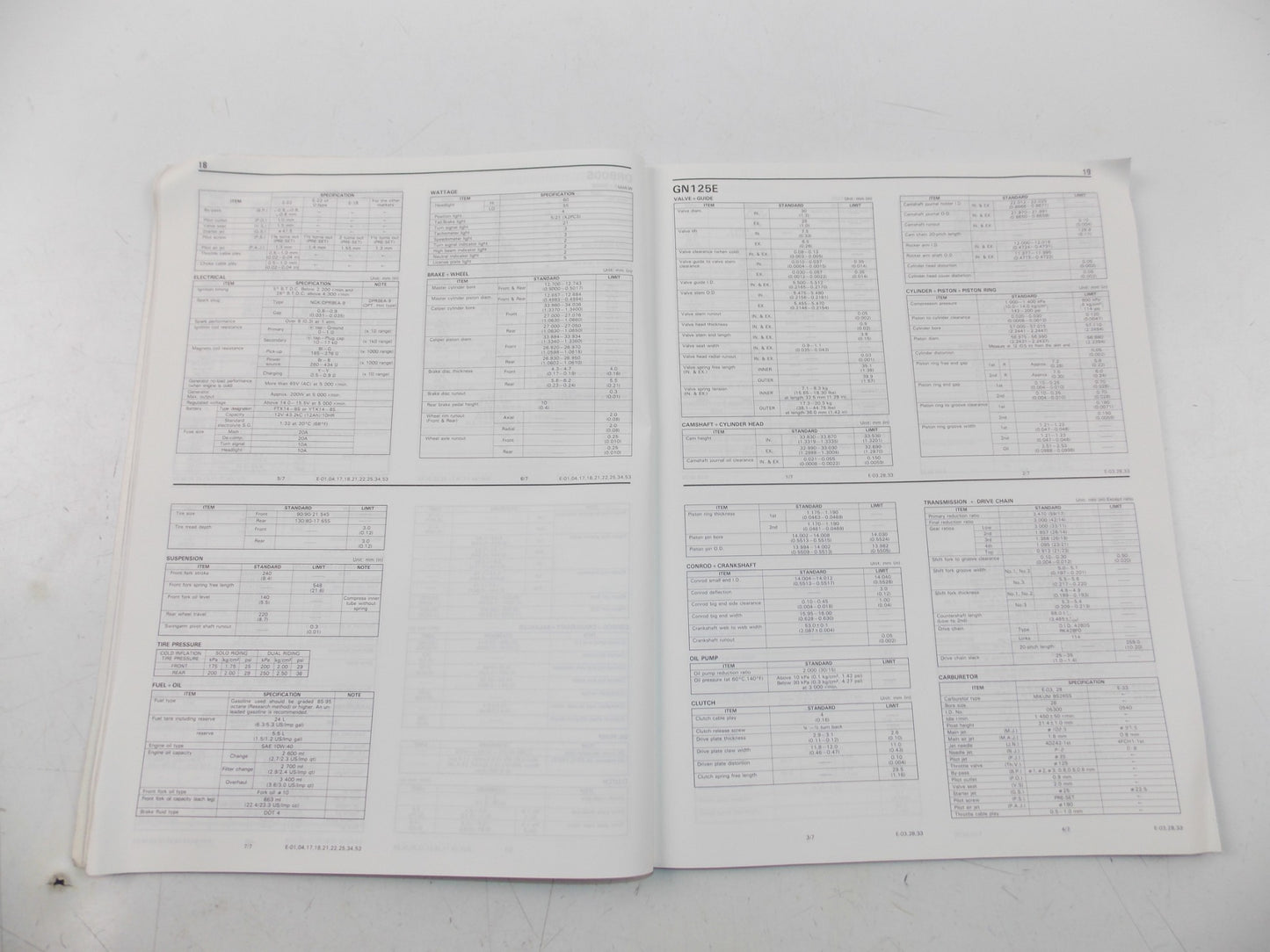 03/1993 SERVICE DATA MANUAL CATALOG BOOK SUZUKI 4 & 2 STROKE BIKES ENGLISH - MotoRaider