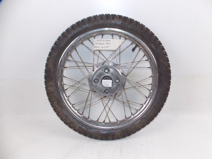 1959 GILERA GIUBILEO 98cc 17" REAR WHEEL RIM HUB SPOKES TIRE VINTAGE ITALY - MotoRaider