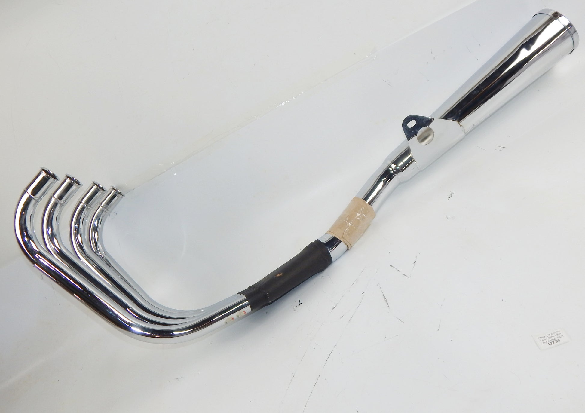 NOS 1980'S KAWASAKI Z 400 4 in 1 MARVING SUPERSTAR CHROME MUFFLER K400C ARTK500 - MotoRaider