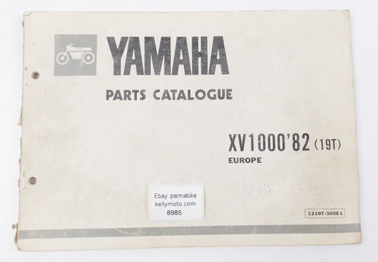 YAMAHA 1982 XV1000 19T SPARE PARTS CATALOG BOOK ENGLISH 1219T-300E1 - MotoRaider