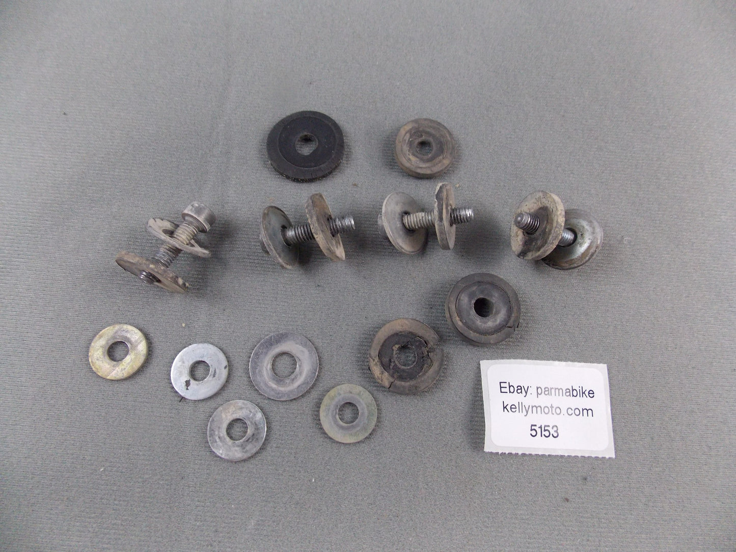 1982 HUSQVARNA 510 TE FRONT MUDDER FENDER MOUNTING BOLTS+WASHERS+RUBBER WASHERS - MotoRaider