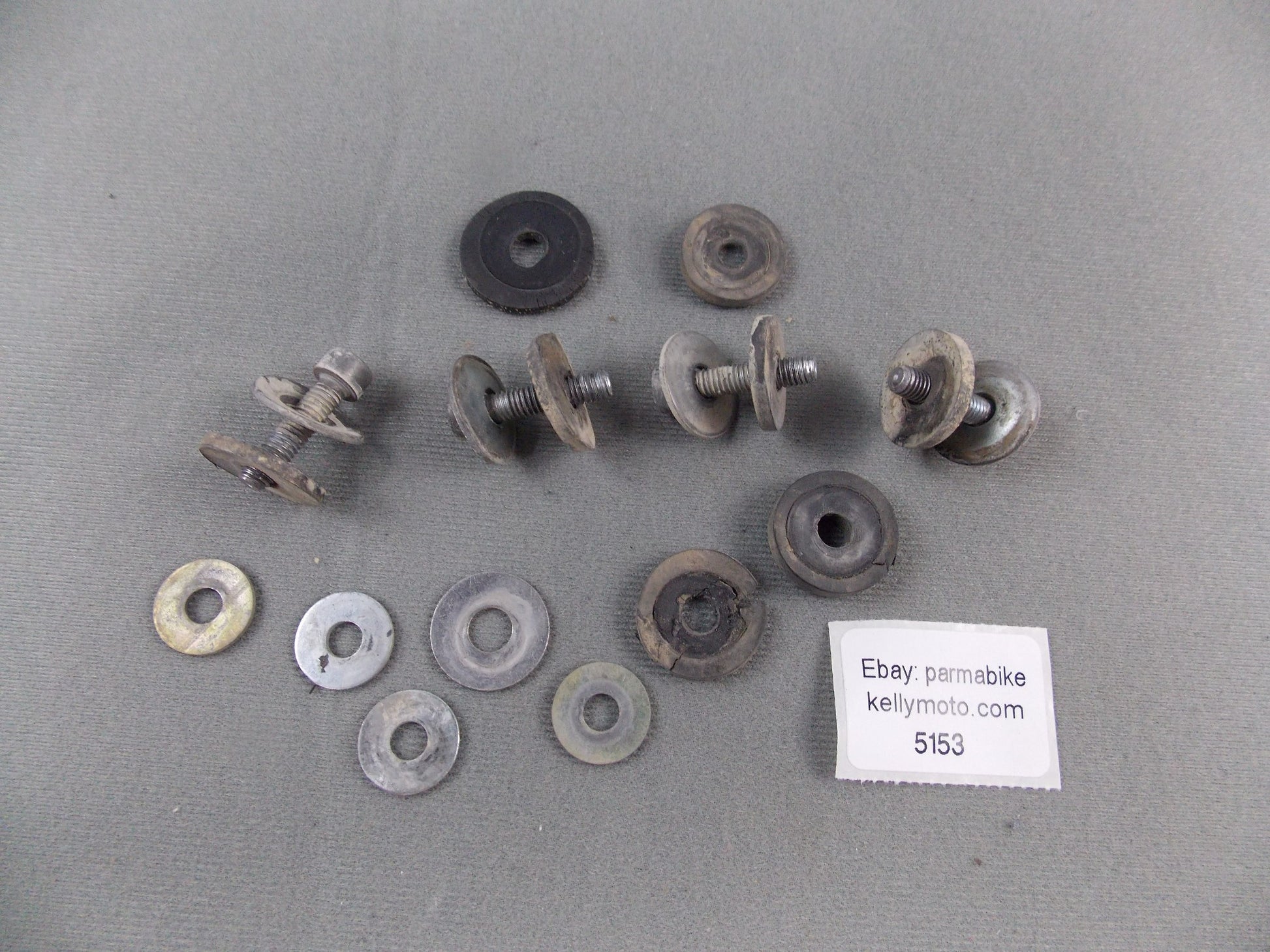 1982 HUSQVARNA 510 TE FRONT MUDDER FENDER MOUNTING BOLTS+WASHERS+RUBBER WASHERS - MotoRaider