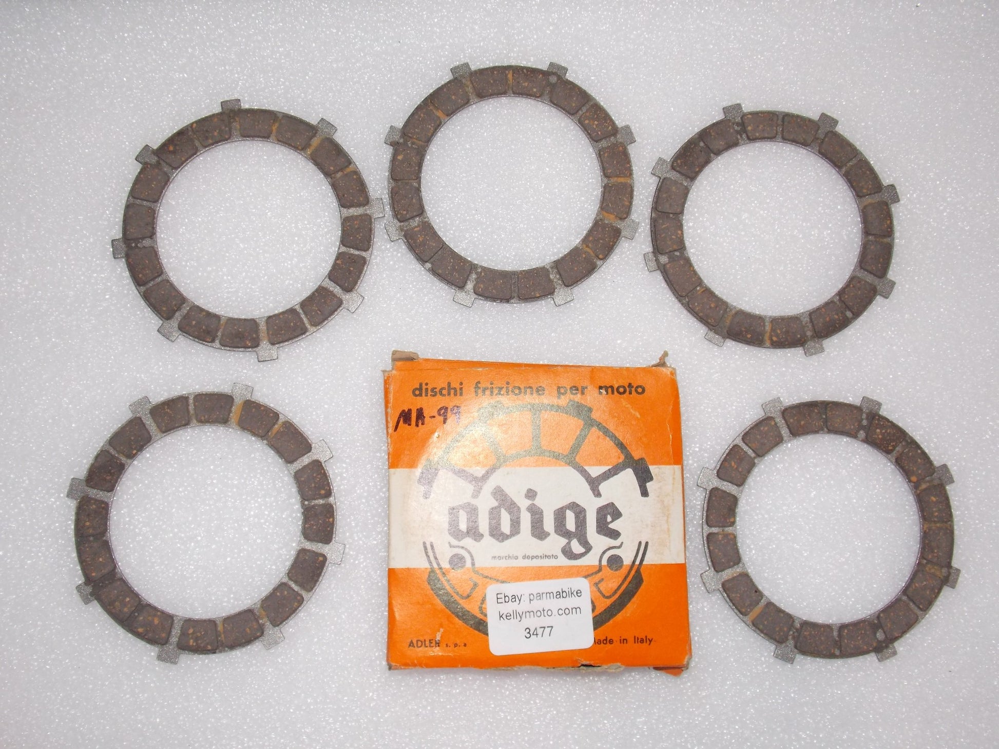 NOS ADIGE CAGIVA 1983-1984 ALETTA ELECTRA 125 CLUTCH DISC PLATE KIT MA-99 - MotoRaider