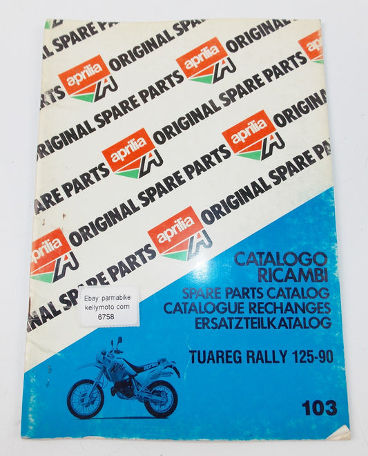 1990 TUAREG RALLY 125 APRILIA SPARE PARTS CATALOG MANUAL BOOK 103 - MotoRaider