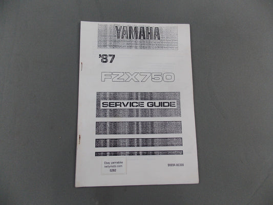 YAMAHA 1987 FZX750 SERVICE GUIDE MANUAL BOOK IN ITALIAN # 90894-86300 - MotoRaider