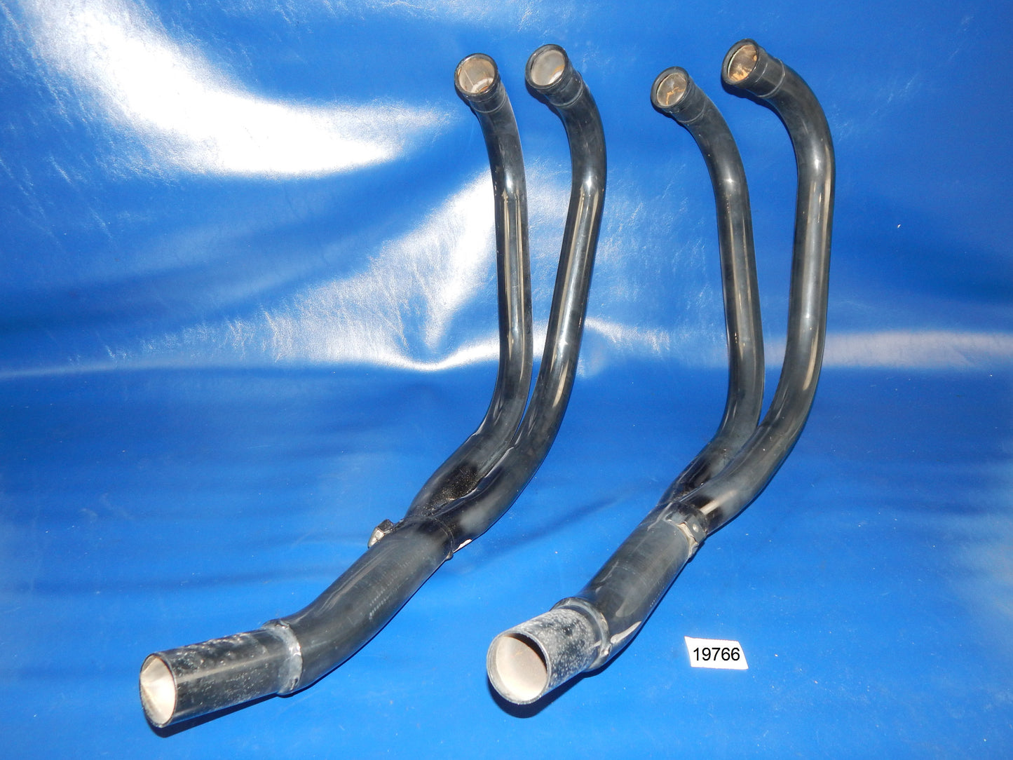 HONDA 900-F MARVING 4 in 2 BLACK HEADERS PIPE EXHAUST H-5002-C VINTAGE - MotoRaider