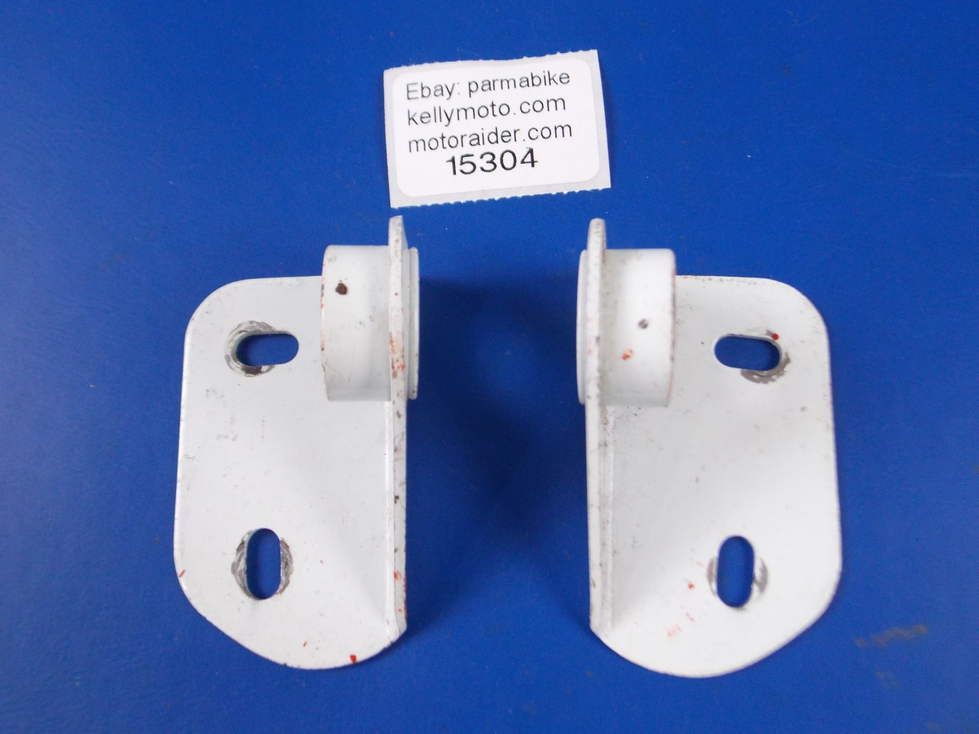 1980 BETA  CR 250 500 GAS FUEL TANK MOUNT BRACKETS WHITE VINTAGE CROSS ENDURO - MotoRaider