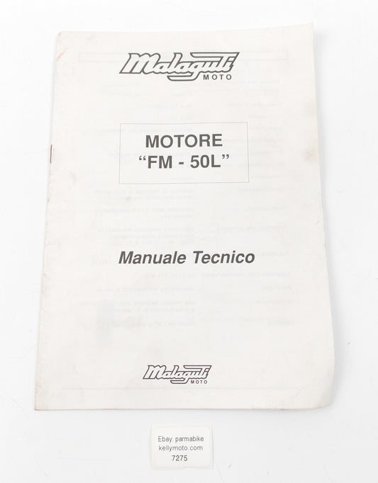 OEM MALAGUTI SCOOTER MOTO "FM-50L" TECHNICAL SERVICE MANUAL WORKSHOP BOOK REPAIR - MotoRaider