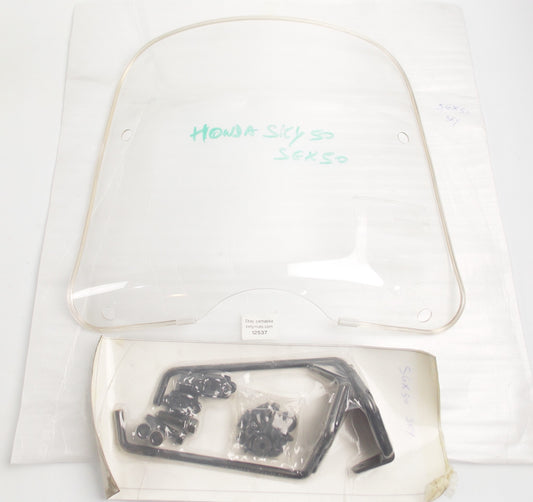 HONDA SKY 50 SGX 50 SCOOTER WINDSHIELD WIND SCREEN + MOUNTING BRACKETS - MotoRaider