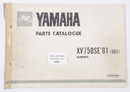 YAMAHA 1981 XV750SE (5G5) PARTS CATALOG MANUAL BOOK 115G5-300E1 ENGLISH - MotoRaider