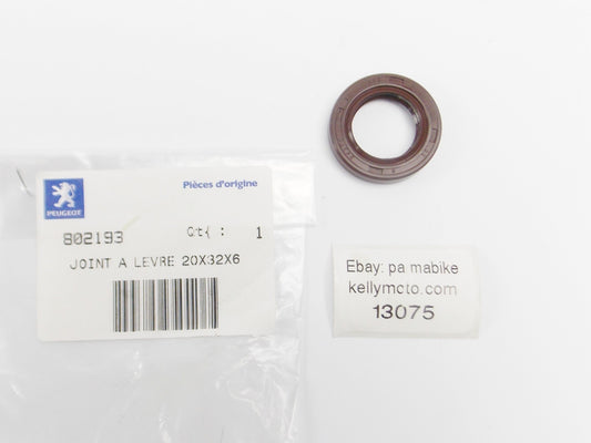 OEM PEUGEOT 2018 TWEET 125 PRO/N CRANKCASE OIL SEAL 20X32X6 # 802193 - MotoRaider