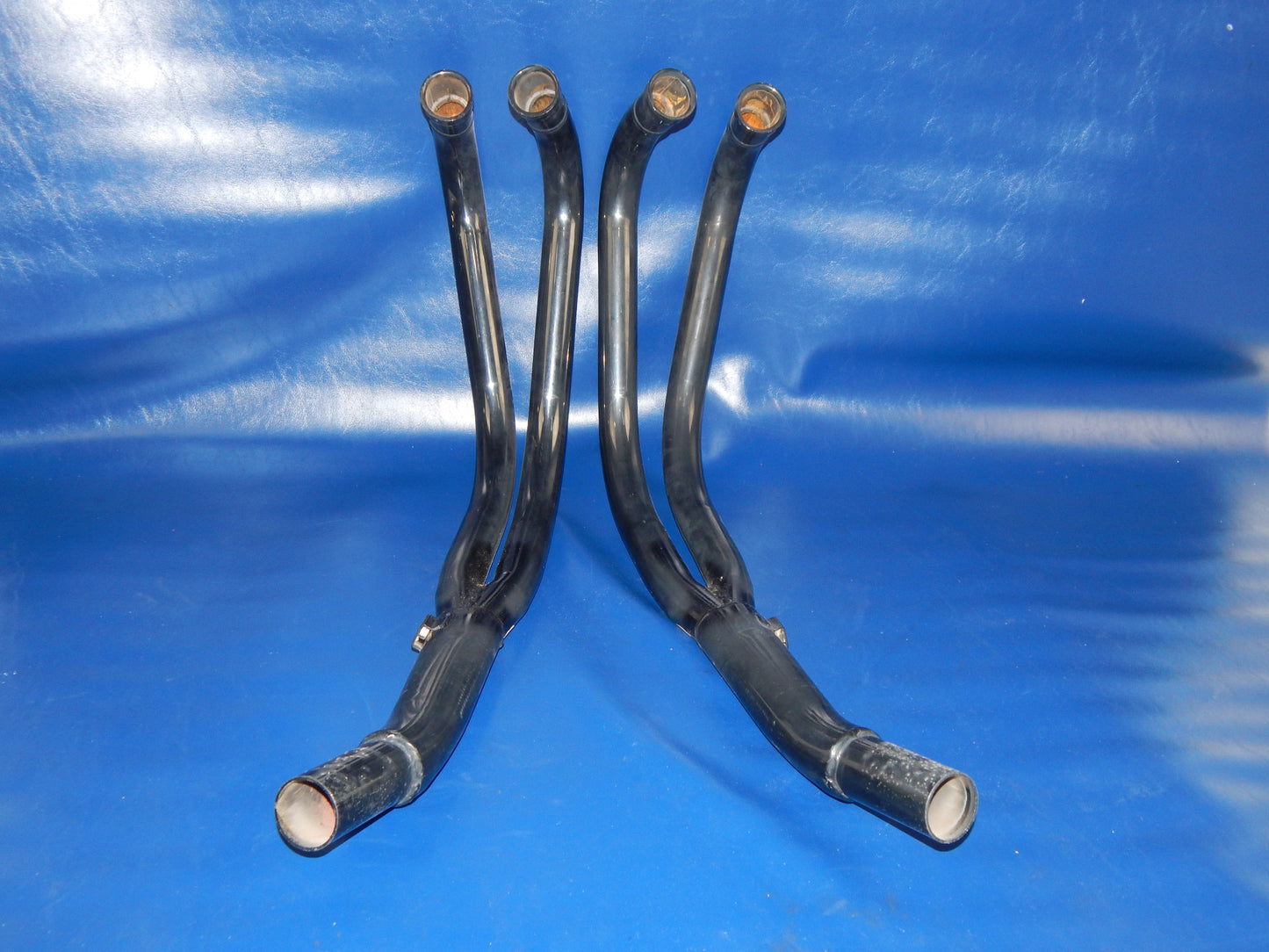 HONDA 900-F MARVING 4 in 2 BLACK HEADERS PIPE EXHAUST H-5002-C VINTAGE - MotoRaider