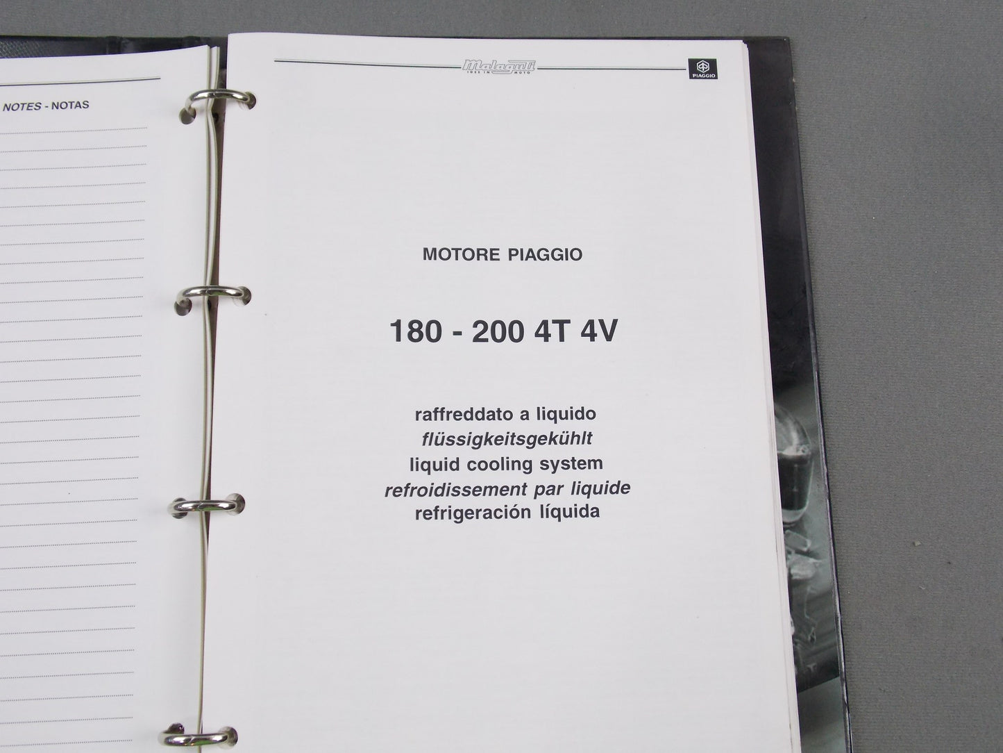 MALAGUTI WORKSHOP MANUAL MINARELLI YAMAHA 4 ST PIAGGIO 180-200 4V LIQUID MOTOR - MotoRaider