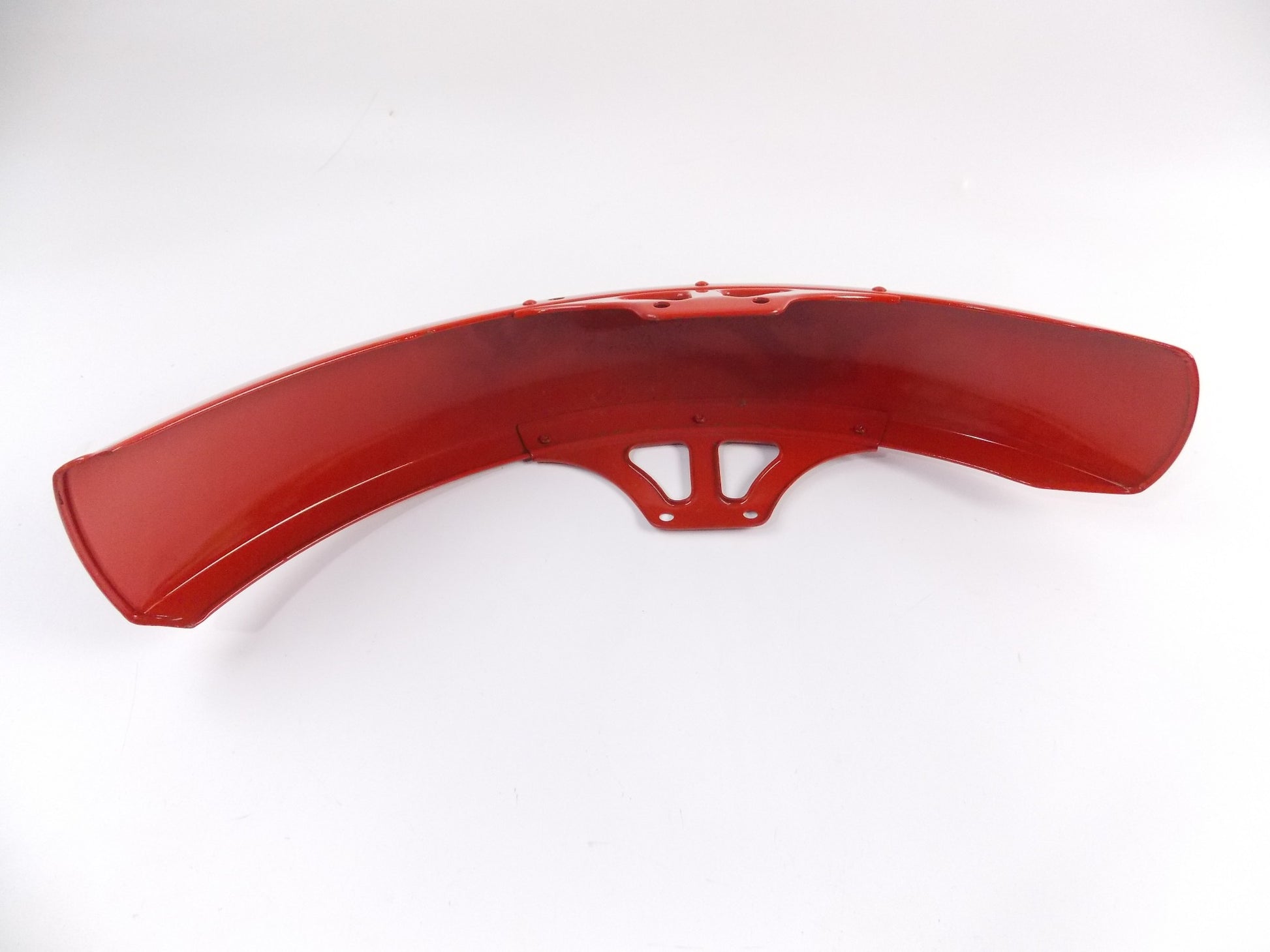 NOS OEM CAGIVA ALA AZZURRA 350 RED FRONT FENDER STEEL MUD GUARD 800L42426 - MotoRaider