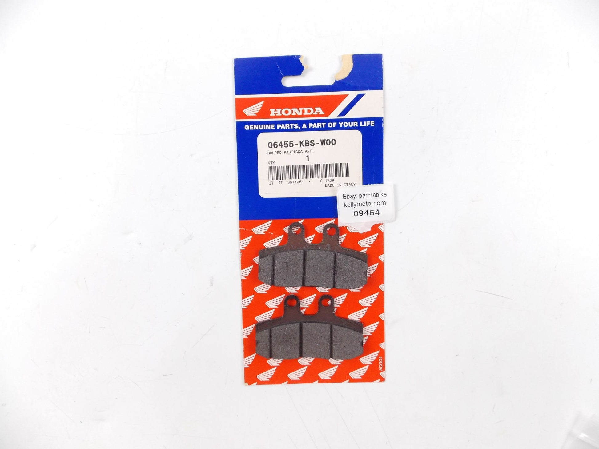 NOS OEM HONDA 1997-1999 REBEL 125/250 FRONT WHEEL BRAKE PADS SET 06455-KBS-W00 - MotoRaider